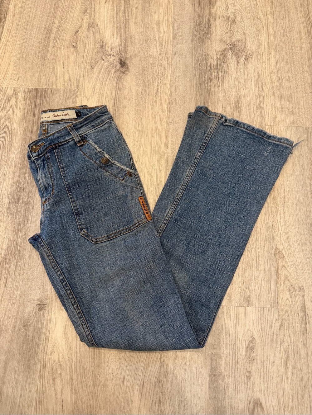 Fibers Jeans Barbara Lesser Y2K Low Rise Flare Jeans Size 2